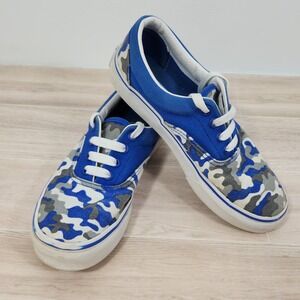 Van's‎ 507698 Off The Wall Skate Shoes Youth Size 2.5 Blue Camo